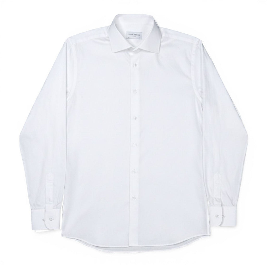 John Henric White Cotton Dress Shirt Size 15.75 / 40