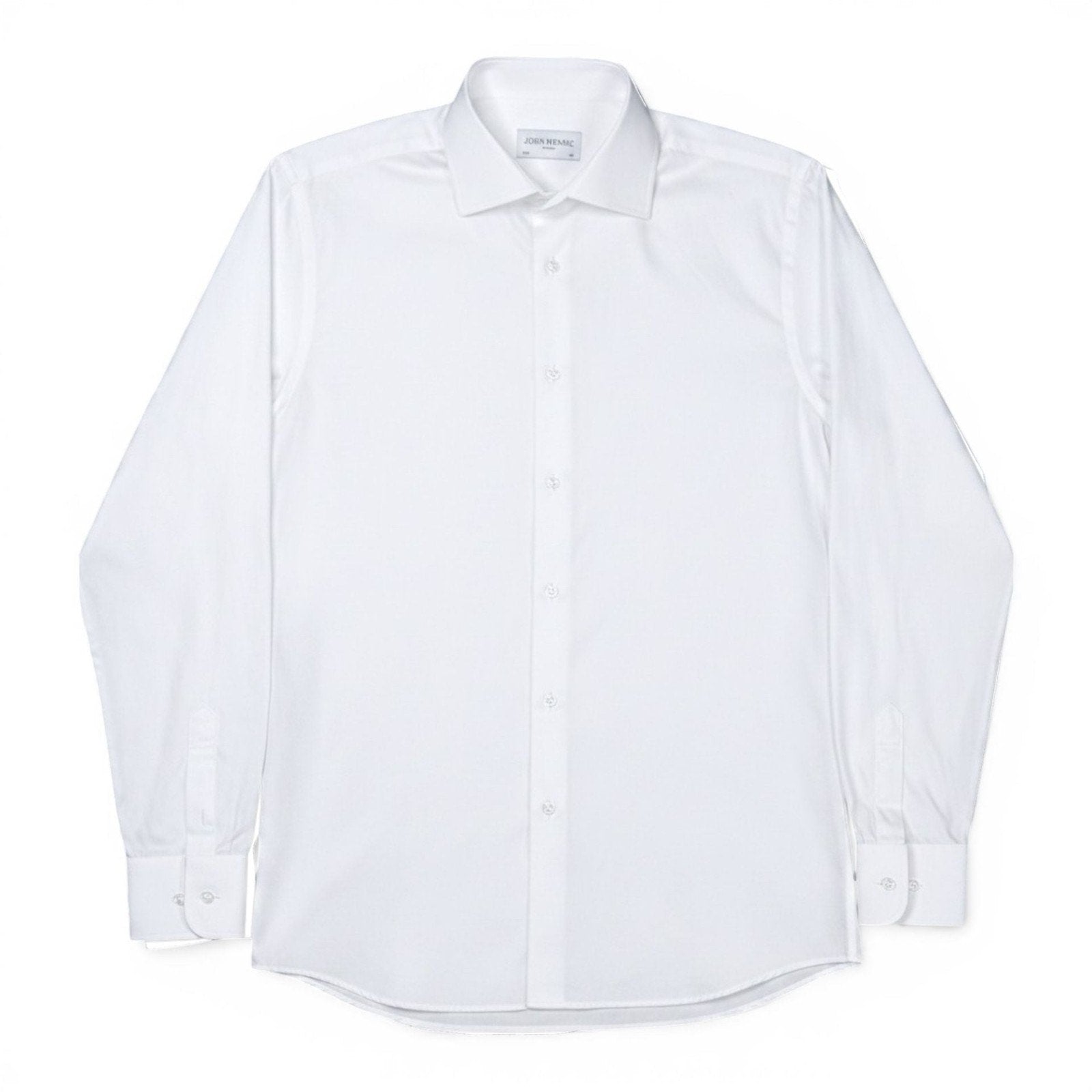 John Henric White Cotton Dress Shirt Size 15.75 / 40