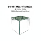 Black Glass — Luxury Mirrored Cube Candle