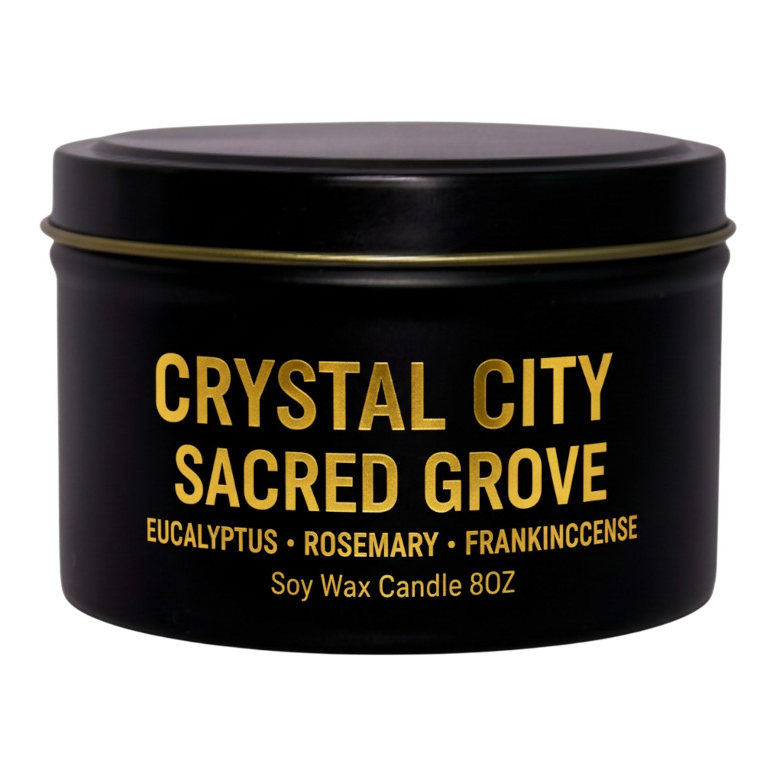 Sacred Grove Luxury Soy Wax Crystal Candle 8 oz