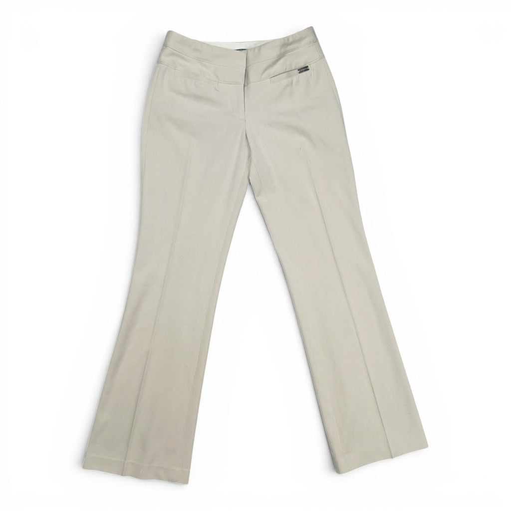 Express Editor Beige Flare Leg Dress Pants
