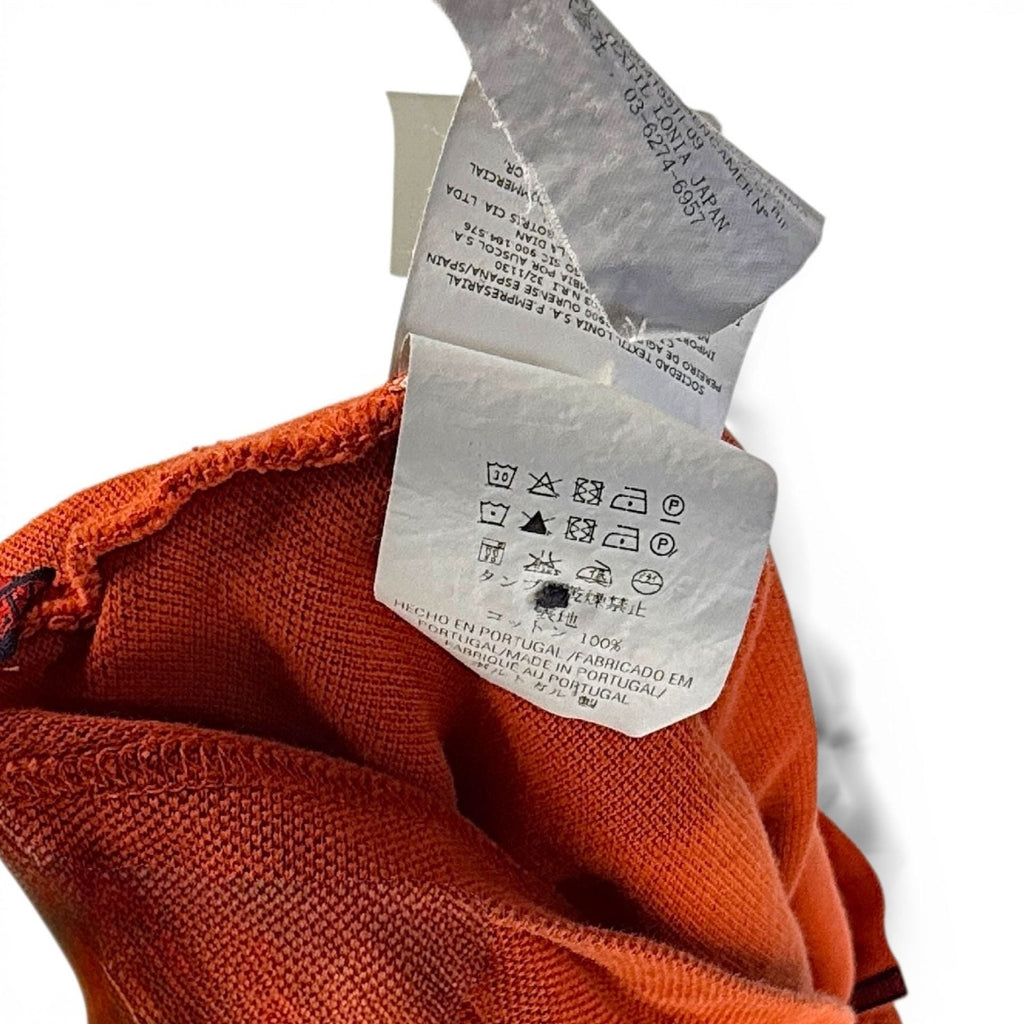 Carolina Herrera CH Logo Pique Polo Shirt Burnt Orange Size XL