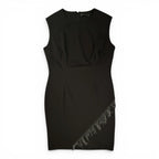 New York & Company Black Sleeveless Chain Fringe Hem Sheath Dress Size 3X