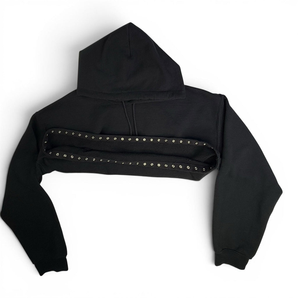 Opening Ceremony Black Cropped Studded Hoodie M/L