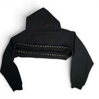 Opening Ceremony Black Cropped Studded Hoodie M/L