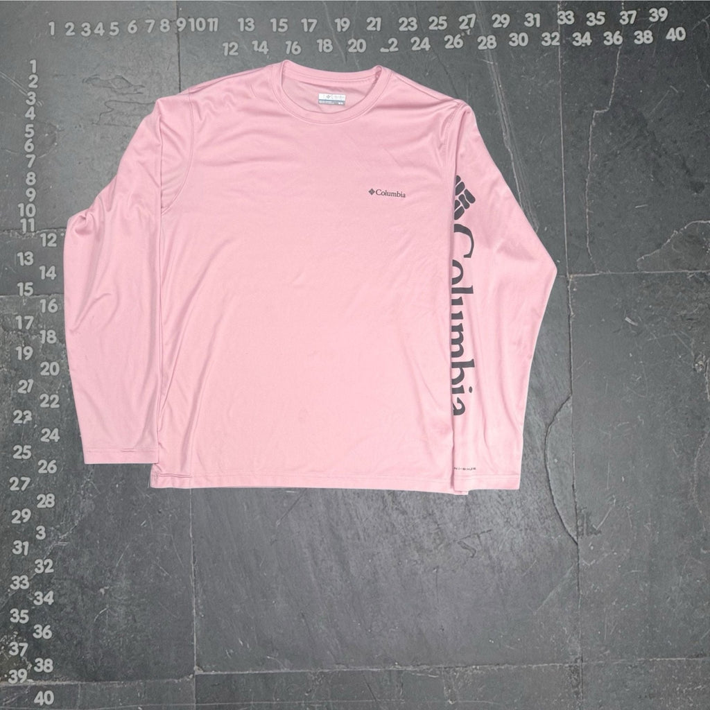 Columbia PFG Terminal Tackle Long Sleeve Sun Shirt Pink Size M