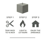 Soft Timber — Warm Vanilla Cedar Candle (Large Stone Block) — 14 oz / 35 oz