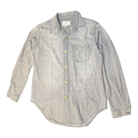 Current/Elliott The Prep School Gray Denim Button Up Shirt