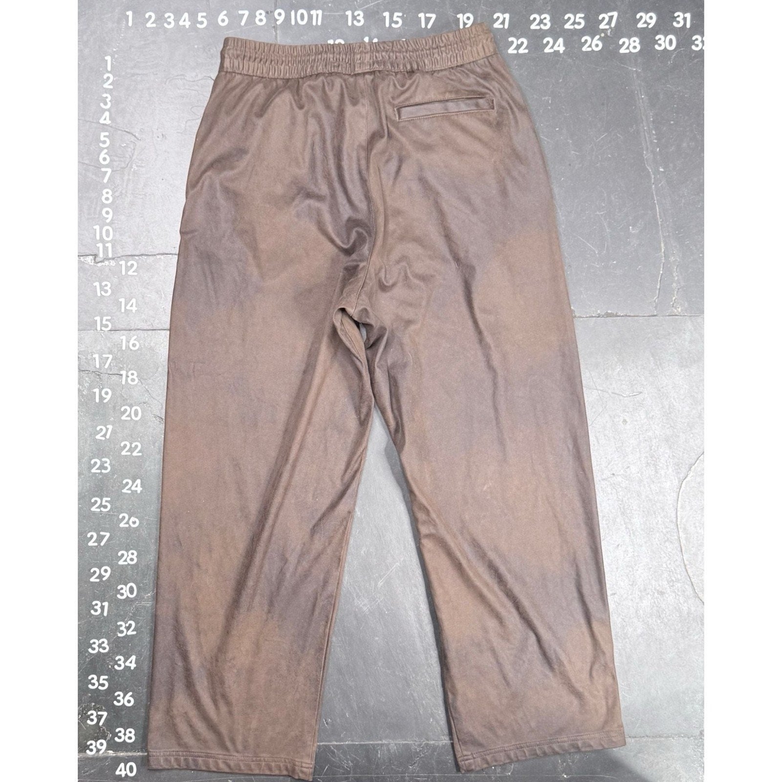 Zara Brown Soft Touch Wide Leg Drawstring Trousers Size M