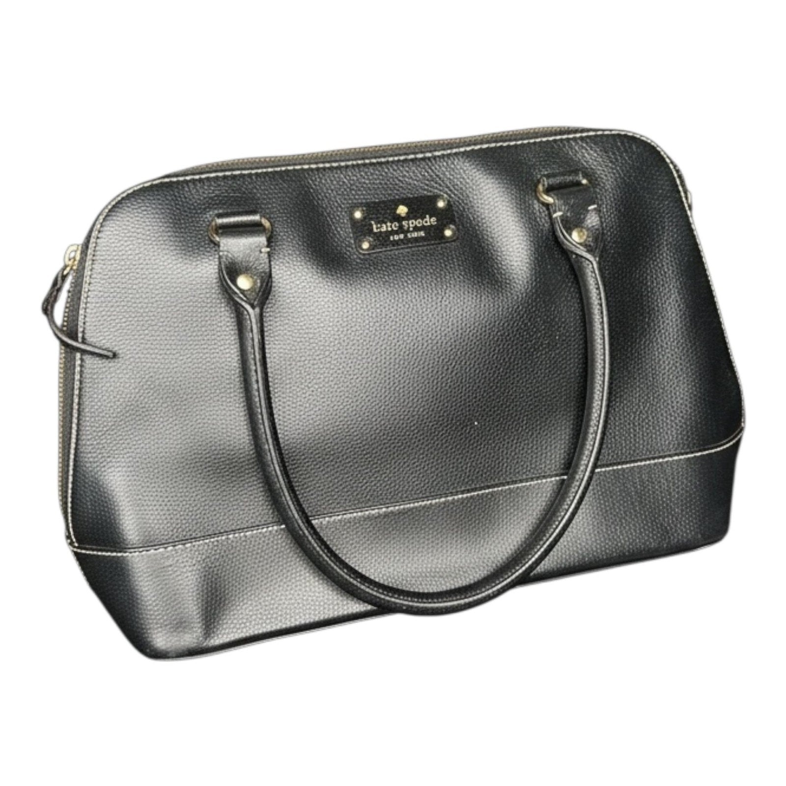 Kate Spade Black Wellesley Rachelle Large Dome Leather Satchel