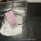 Wild Fable Metallic Silver Flare Pants Size 4