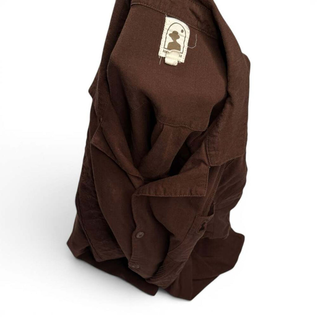 Dandy Wear Brown Embroidered Guayabera Short Sleeve Shirt