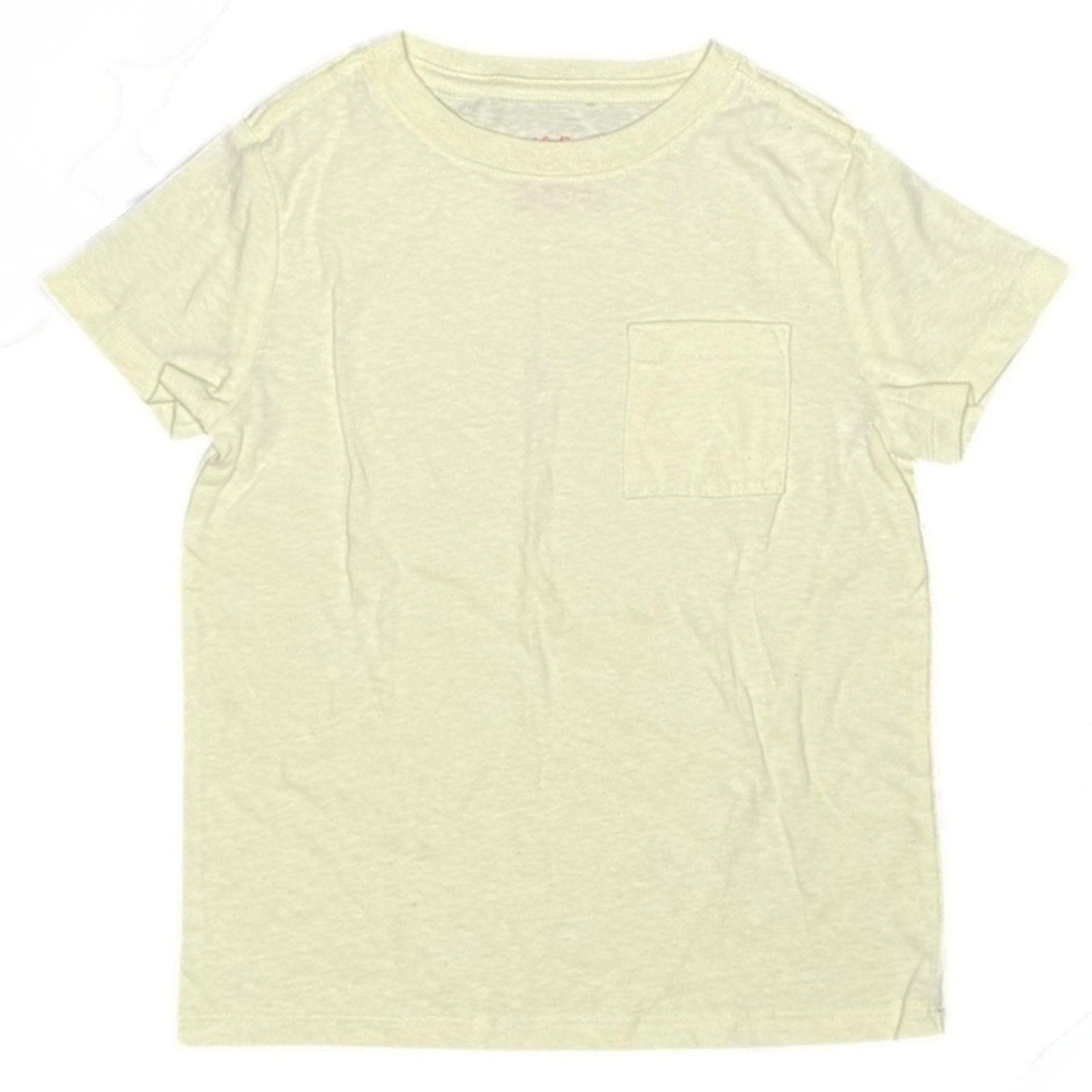 Cat & Jack Boys Short Sleeve Pocket T-Shirt, Cream Off-White, Size M