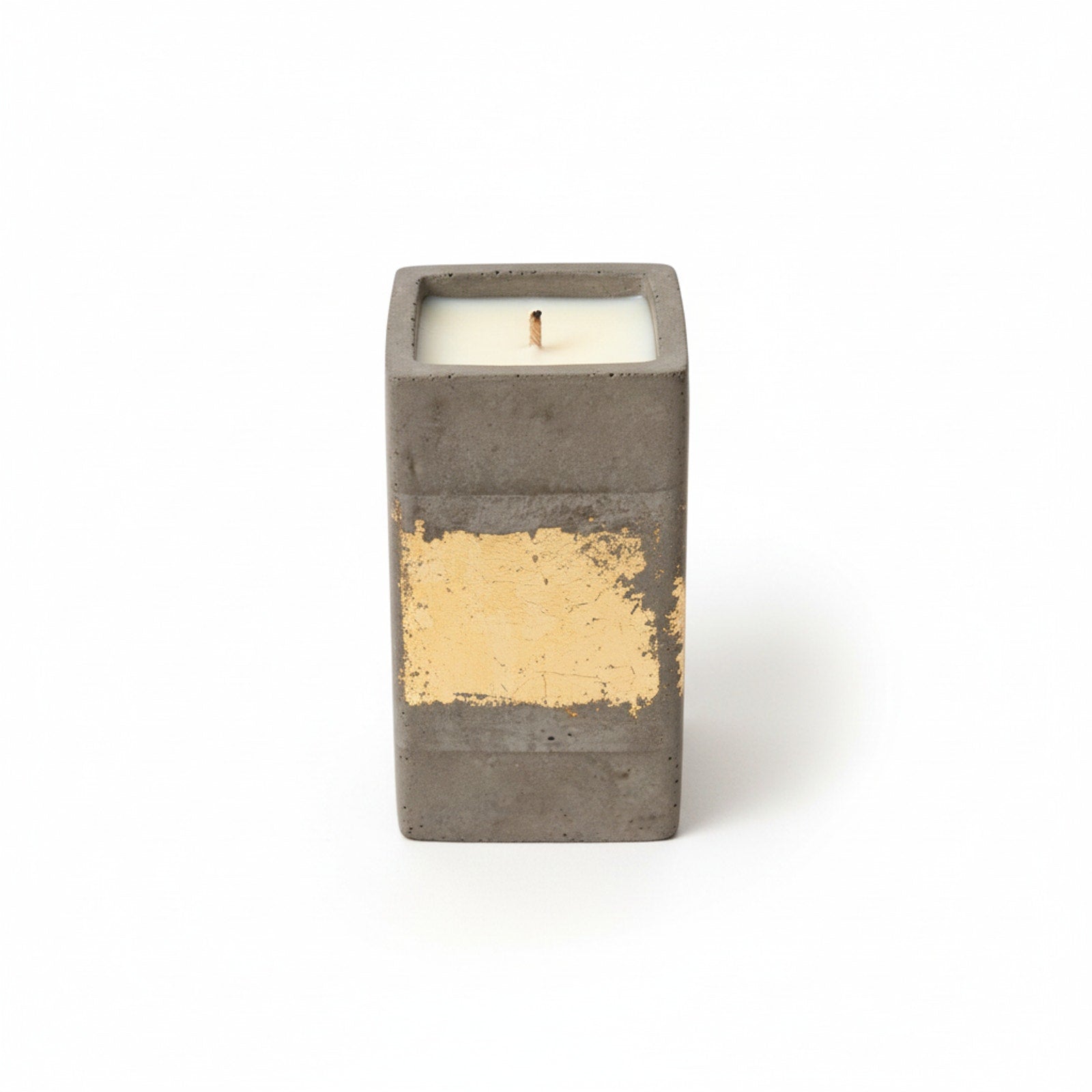 Quiet Sandalwood — Tall Rectangular Stone Candle (Sandalwood Calm Blend) — 12 oz / 20 oz