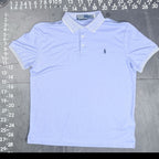 Polo Ralph Lauren Light Blue Custom Slim Fit Tipped Piqué Polo Shirt