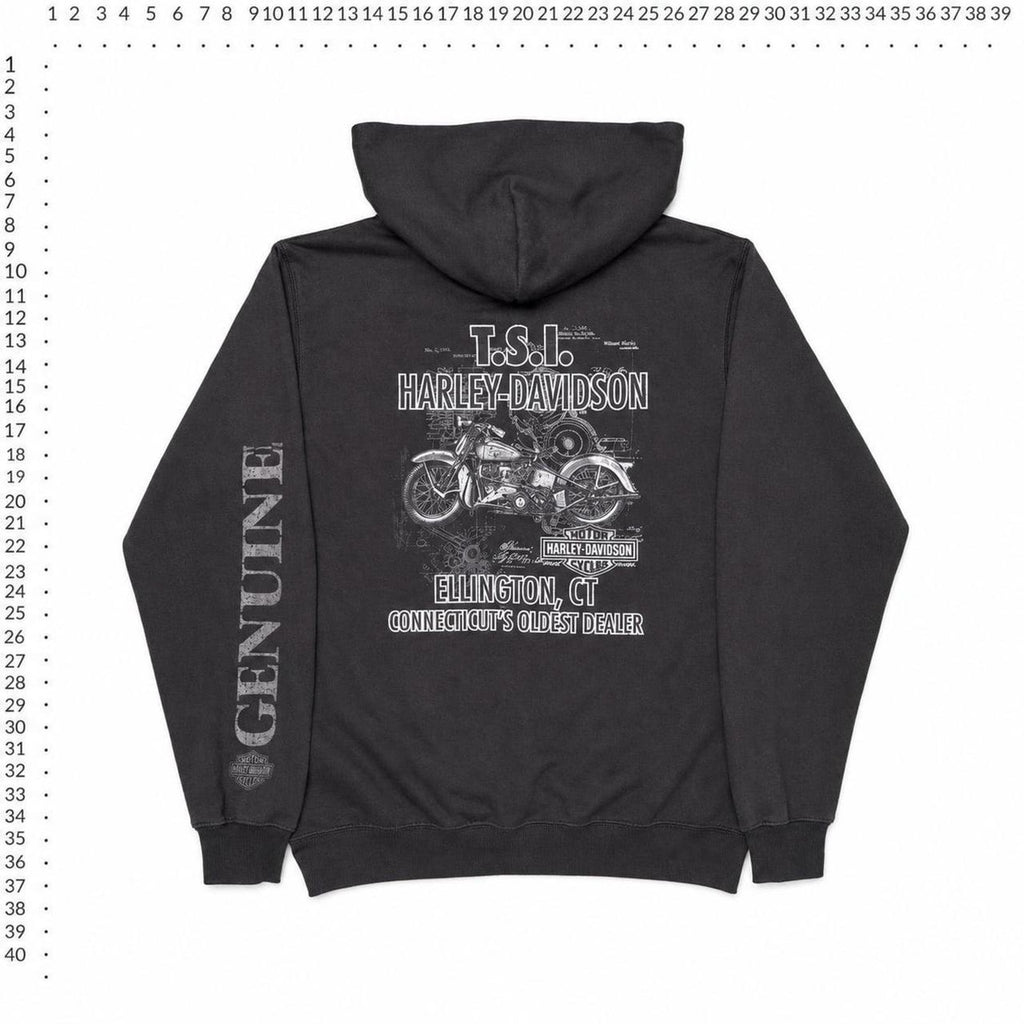 Harley-Davidson T.S.I. Ellington CT Motorcycle Hoodie Medium