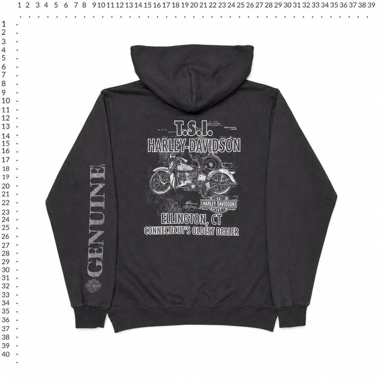 Harley-Davidson T.S.I. Ellington CT Motorcycle Hoodie Medium