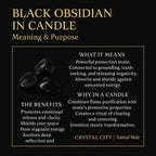 Santal Noir Luxury Soy Wax Crystal Candle  8 oz