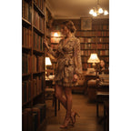 Zara Boho Paisley Mini Dress with Tiered Ruffles and Tie Waist