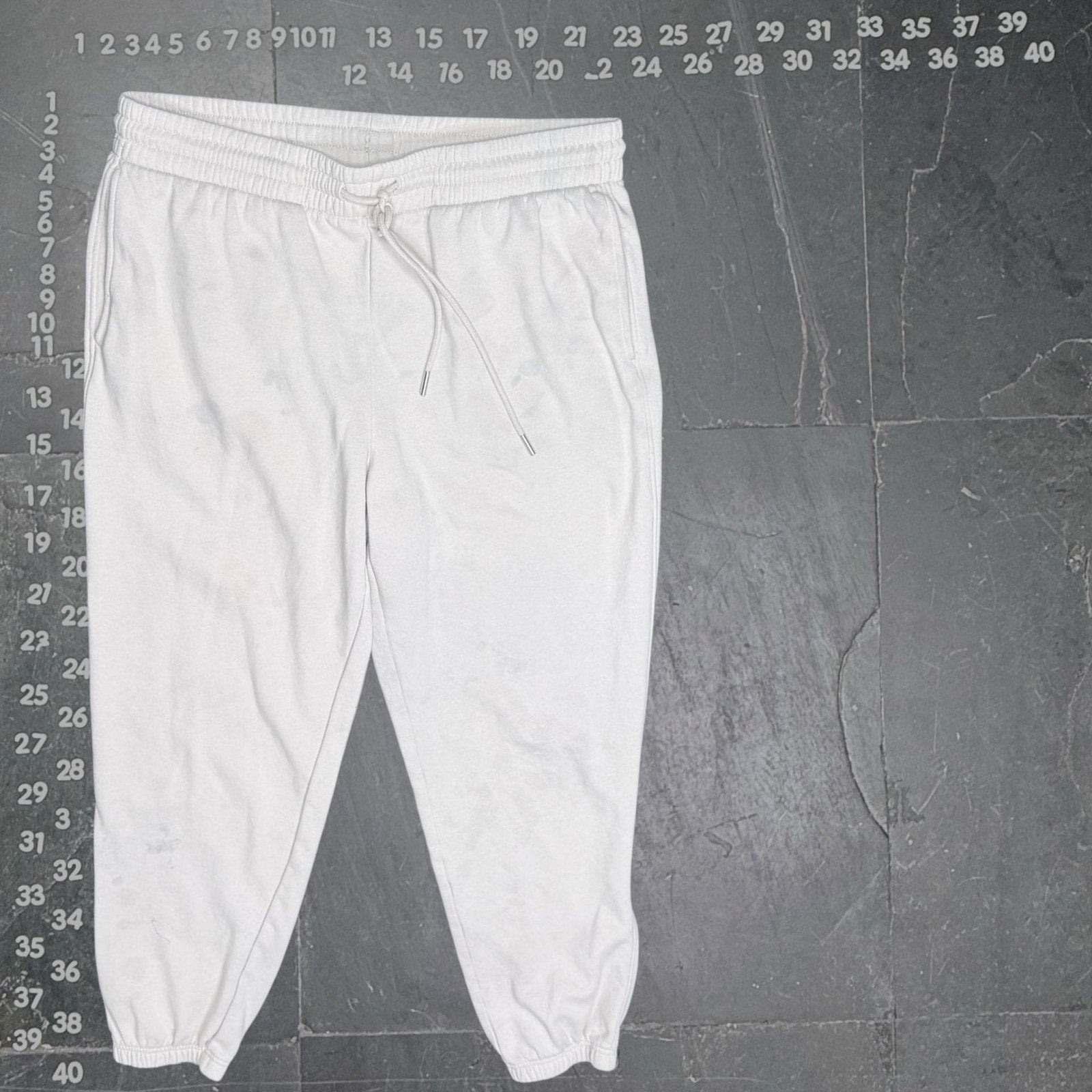Pinko White Cotton-Viscose Drawstring Jogger Sweatpants