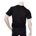 Lords & Fools Paris Black Cotton T-Shirt with Chevron Rank Patch