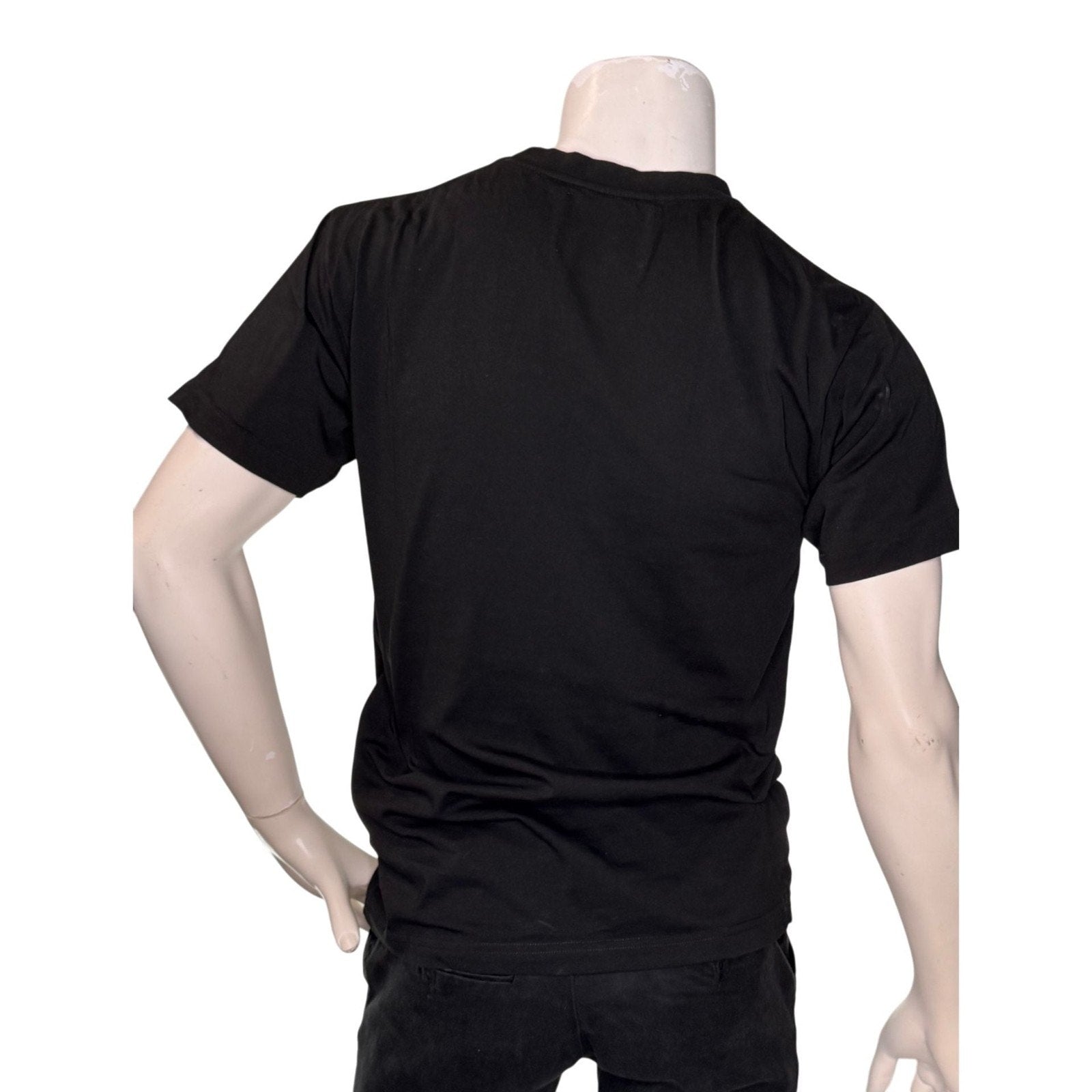 Lords & Fools Paris Black Cotton T-Shirt with Chevron Rank Patch