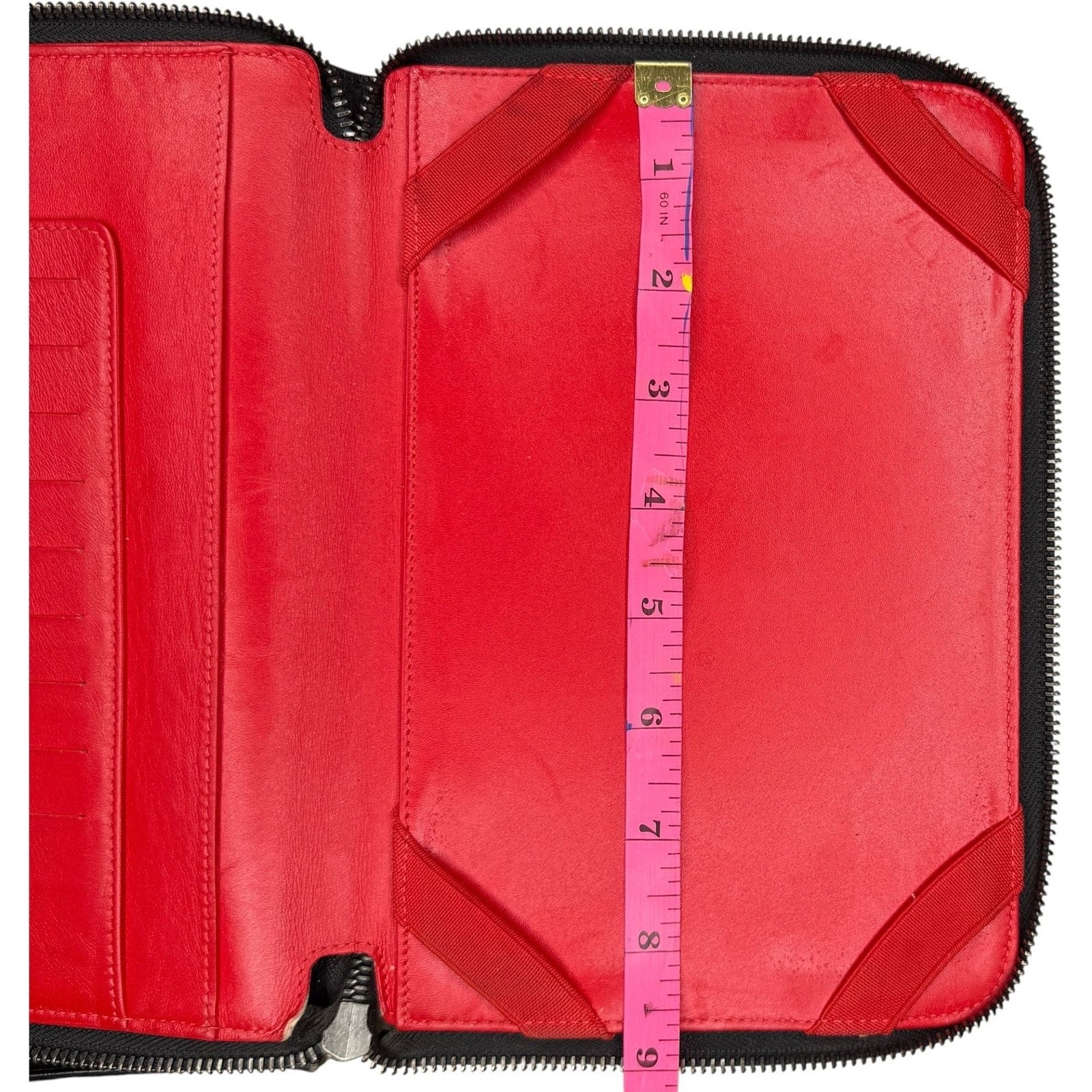 Christian Louboutin Black Spiked Leather Tablet Case Clutch
