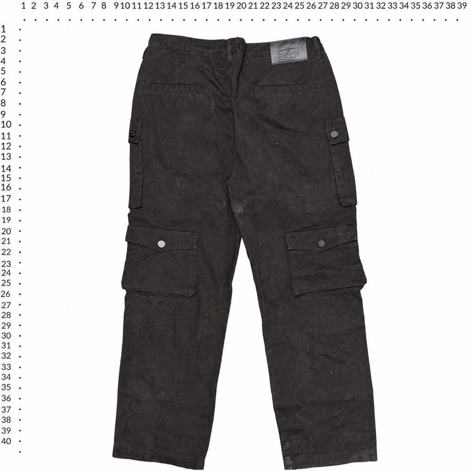 Homme + Femme Black Multi-Pocket Cargo Pants Size 36