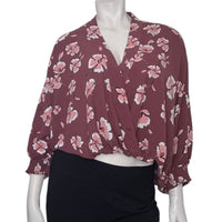 Alfani Womens Petites Elastic Hem Surplice Blouse - .com