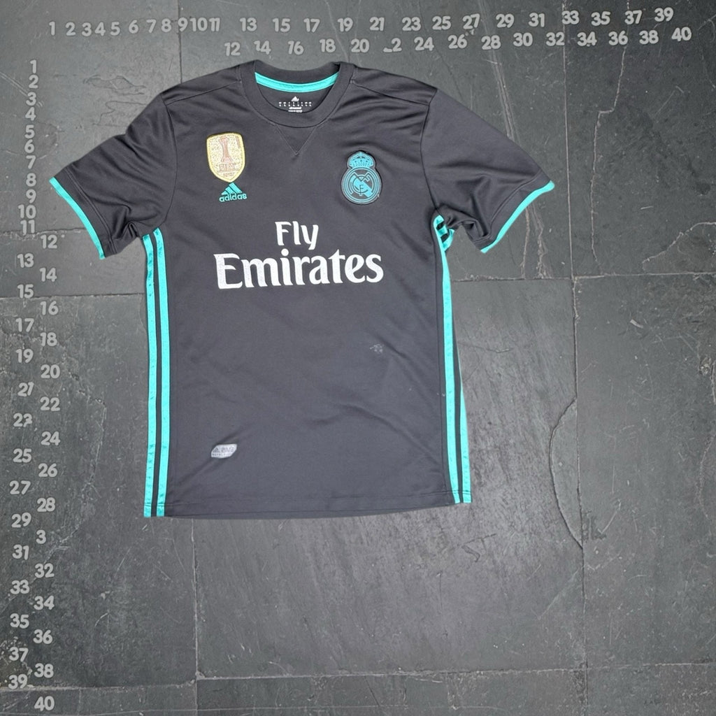 Cristiano Ronaldo Real Madrid 2017-18 Away Jersey with FIFA World Champions Patc