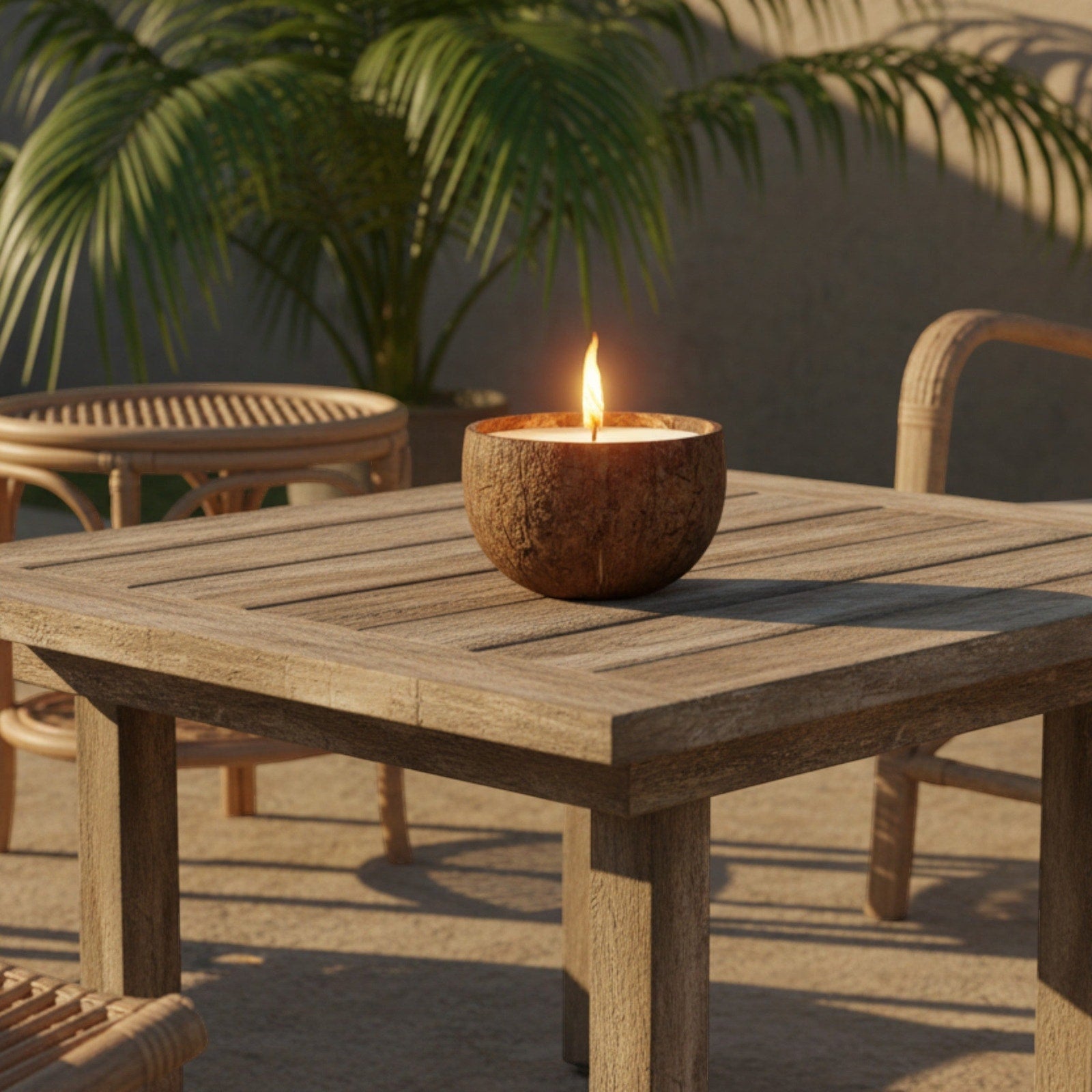 Coconut Reserve — Toasted Coconut + Vanilla Cream Candle (Coconut Shell Vessel) — 5 oz