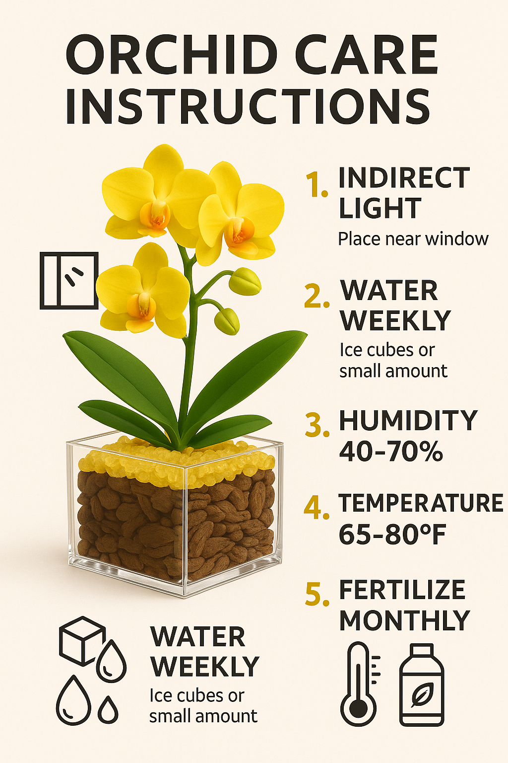 Inner Fire - Solar Plexus Chakra Mini Orchid Garden