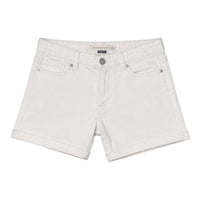 American Eagle Stretch White Denim Cuffed Shorts Size 0
