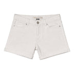 American Eagle Stretch White Denim Cuffed Shorts Size 0