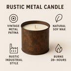 Midnight Cedar — Smoked Cedar + Sandalwood Candle (Dark Metal Round) — 24 oz