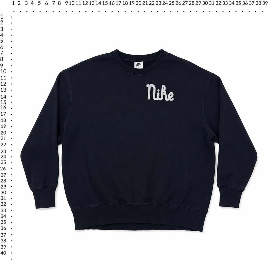 Nike Embroidered Logo Crewneck Sweatshirt Black Size L