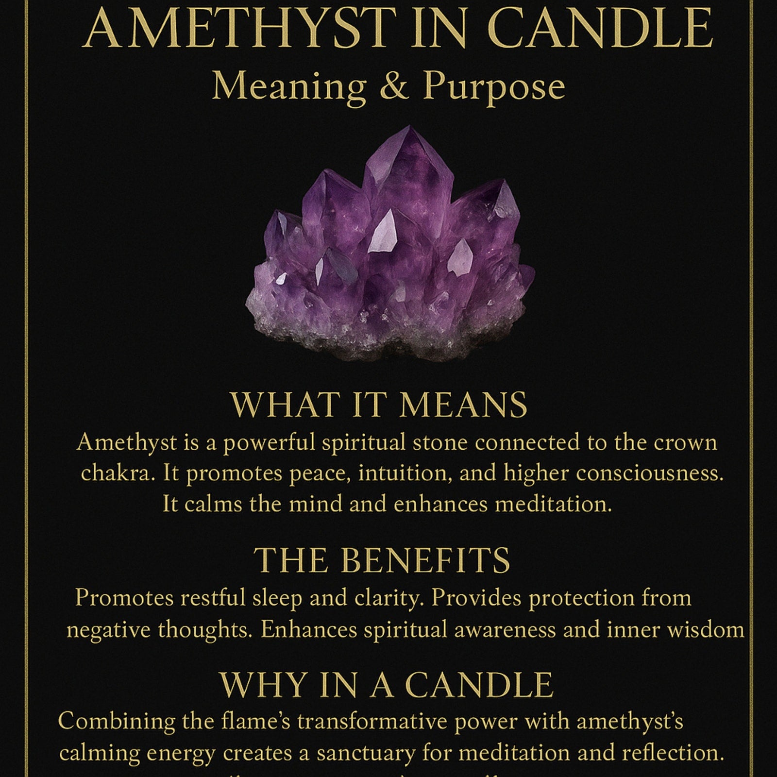 Moon Bloom Luxury Soy Wax Crystal Candle  8 oz