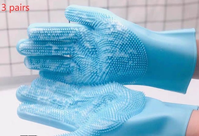 Silicone Dog Grooming Gloves – Deshedding, Bath & Massage - The Room Collective