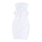 Fashion Nova White Good Attitude Mesh Cut Out Mini Dress