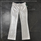 Wild Fable Metallic Silver Flare Pants Size 4