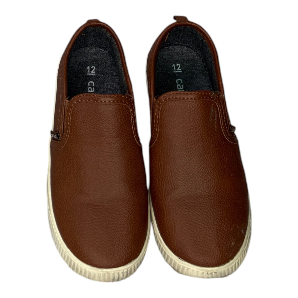 Carter's Toddler Boys Ricky Brown Faux Leather Slip-On Sneakers