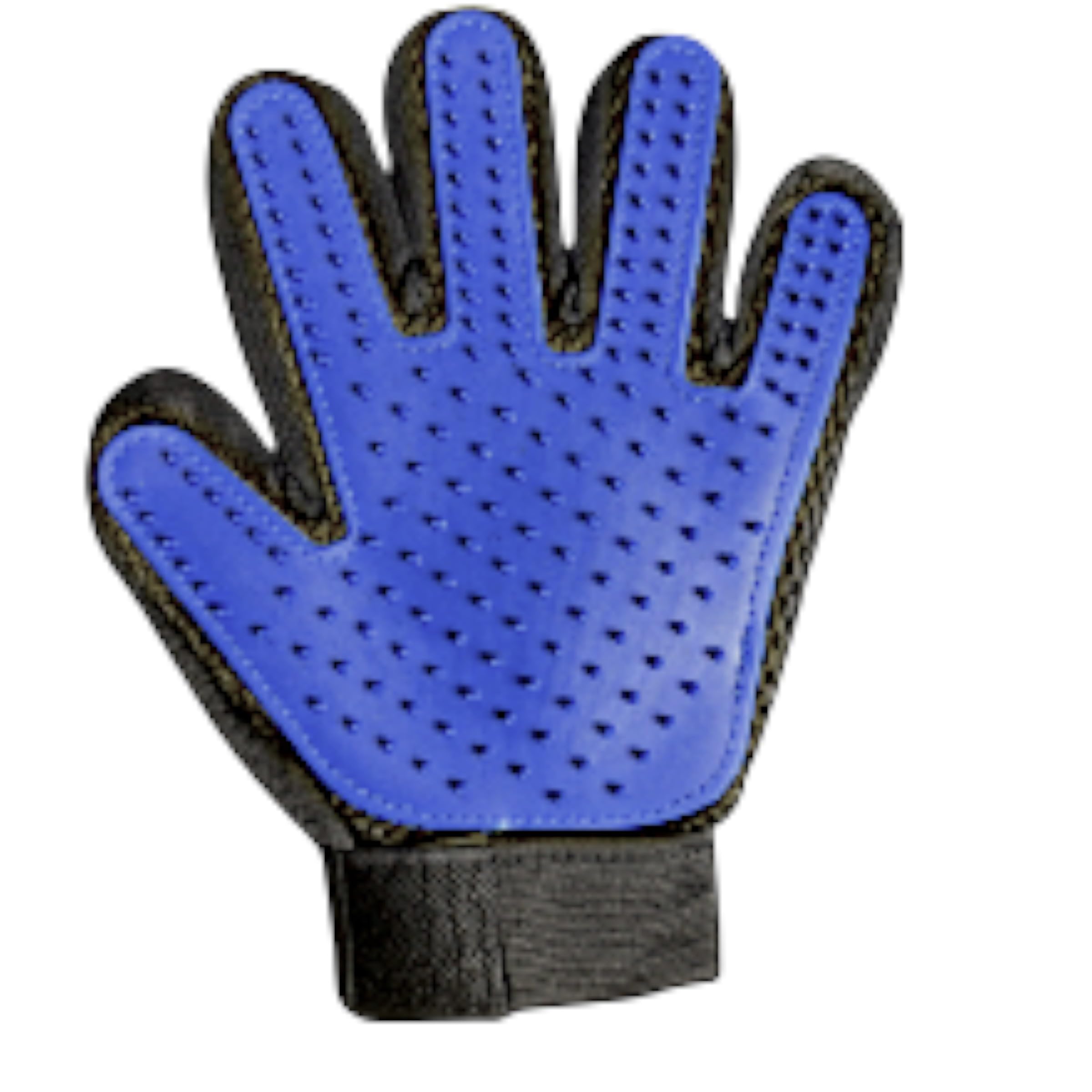 The Room Collective Pet Grooming Gloves 2-Pack, Left and Right Hand Deshedding Mitts with Soft Silicone Tips for Dogs and Cats, Blue