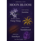 Moon Bloom Luxury Soy Wax Crystal Candle  8 oz