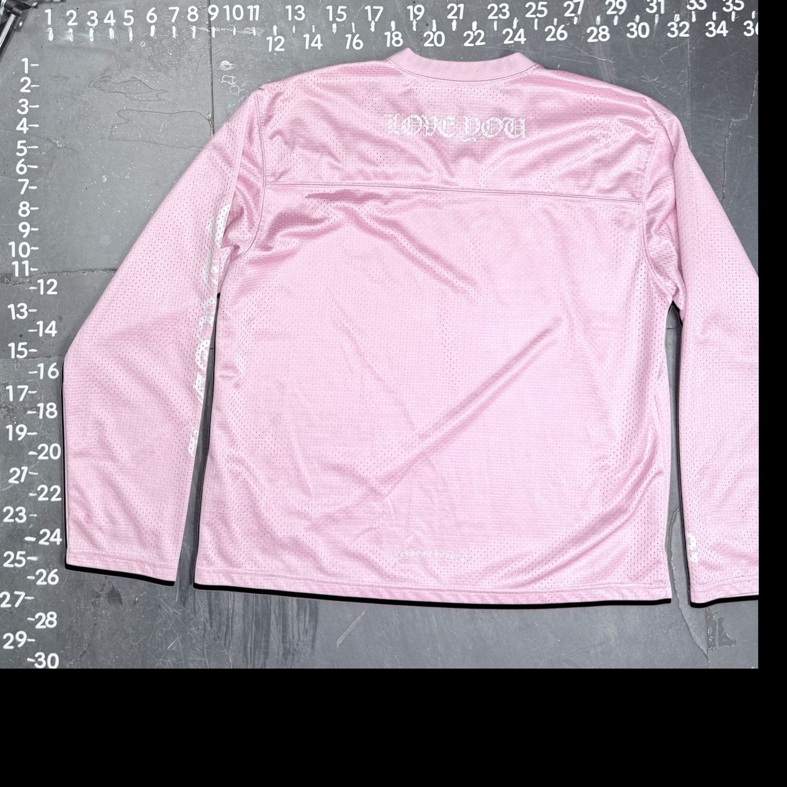 Chrome Hearts Pink 'Love You' Mesh Warm-Up Long Sleeve Jersey