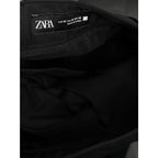 Zara Black Technical Utility Pants with Ankle Zips Size 32
