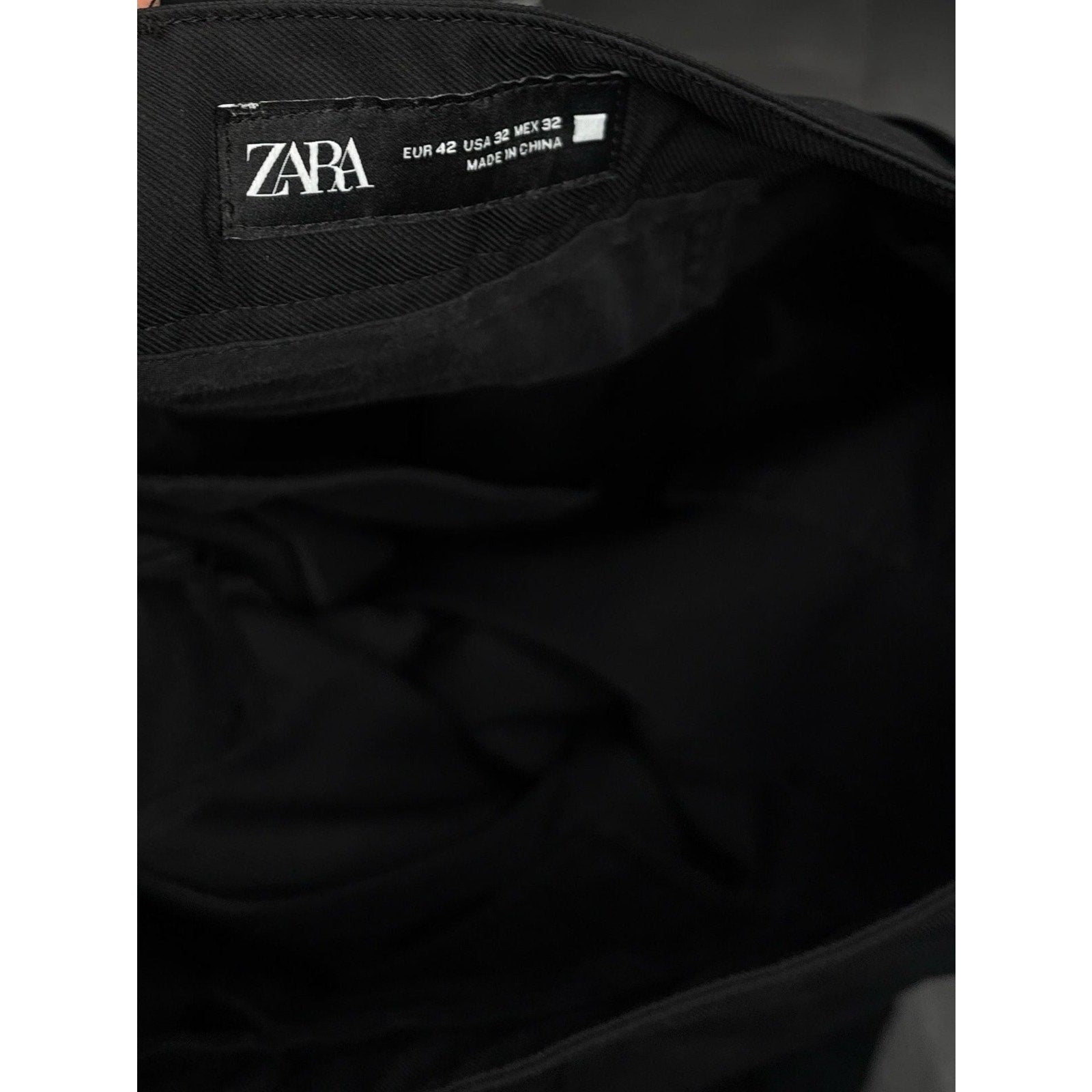 Zara Black Technical Utility Pants with Ankle Zips Size 32