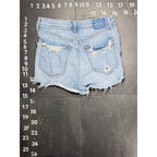 Abercrombie & Fitch High Rise Mom Short Distressed Denim Size 28/6