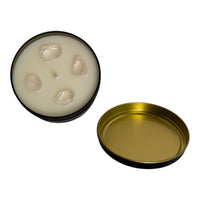 Golden Amber Grove Luxury Soy Wax Crystal Candle  8 oz