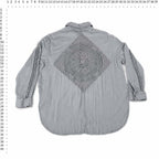 Vintage Havana Women's Gray Button Down Shirt Size M