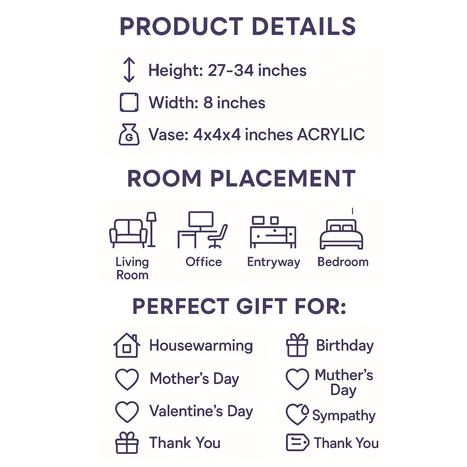 Live Triple White Phalaenopsis Orchid with Gold Accents – Indoor Flower in 7" Plastic Round Pot – Elegant Home Décor